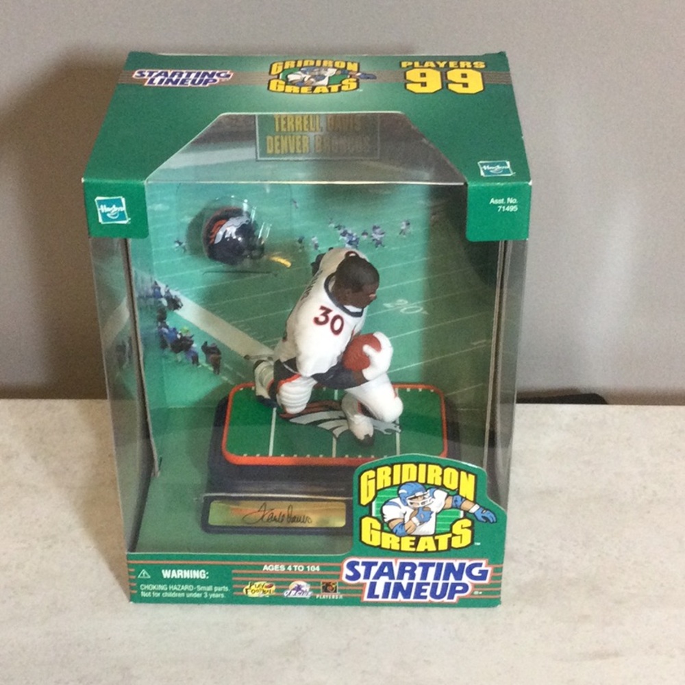 NWT 1999 Denver Bronco Terrell Davis Collectible Starting Lineup Football Figure
